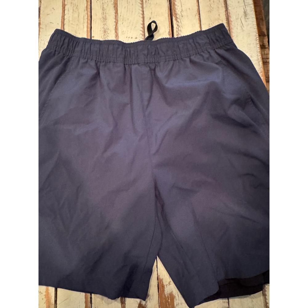 Balance Collection Mens Navy Blue Athletic Shorts with Liner Large
